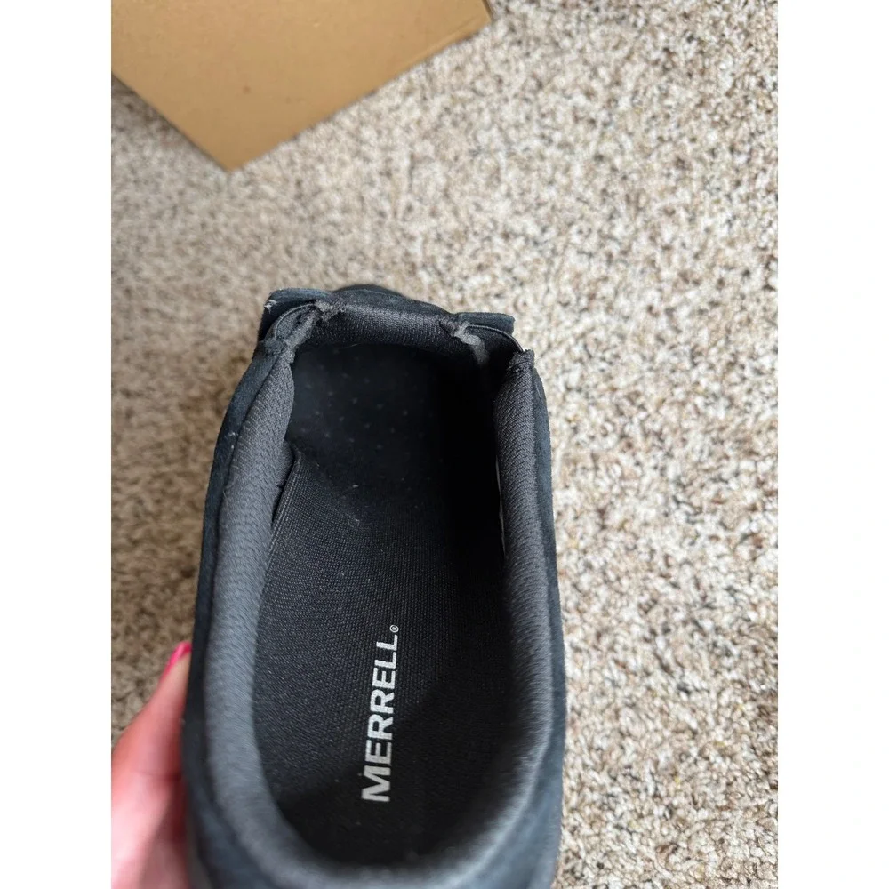 Merrell Mens Jungle Moc Explorer Black Suede Slip On Shoes Worn Once Size 13